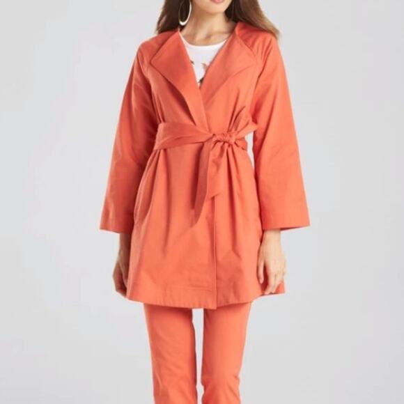 NWT Natori Chill cotton twill self tie jacket - Picture 1 of 12